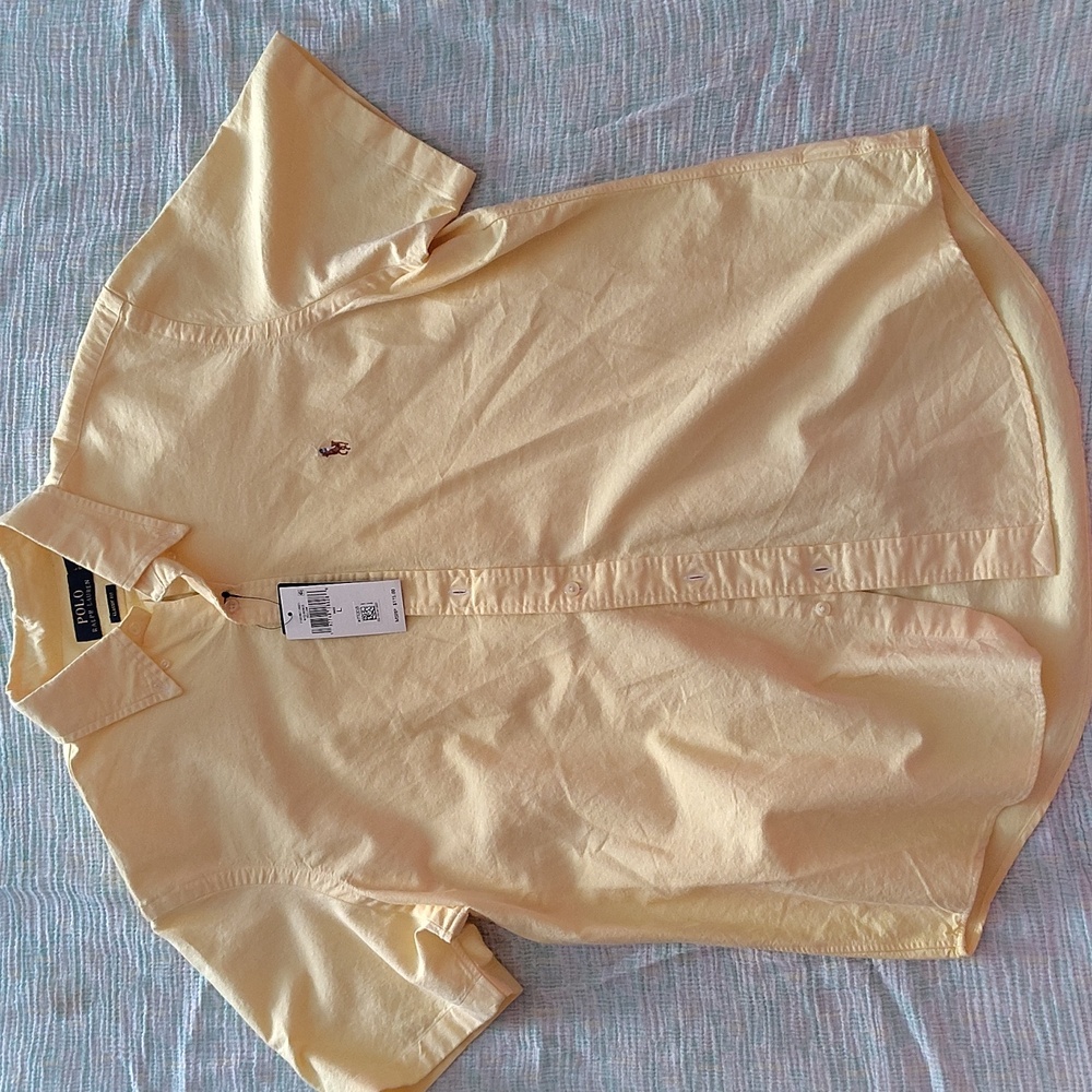 Men's SS button up Polo shirt